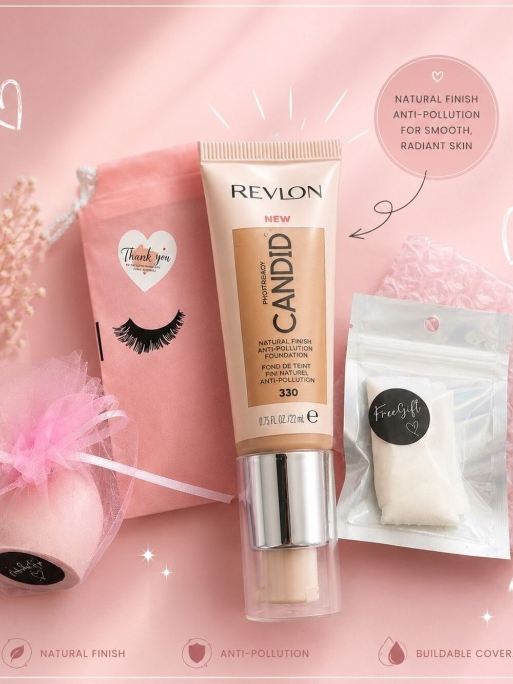 Revlon Foundation Natural Finish 330 Light Honey